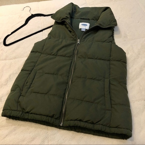 Coats | Army Green Puffer Vest | Poshmark